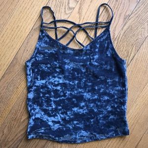 American Eagle cropped velvet tank